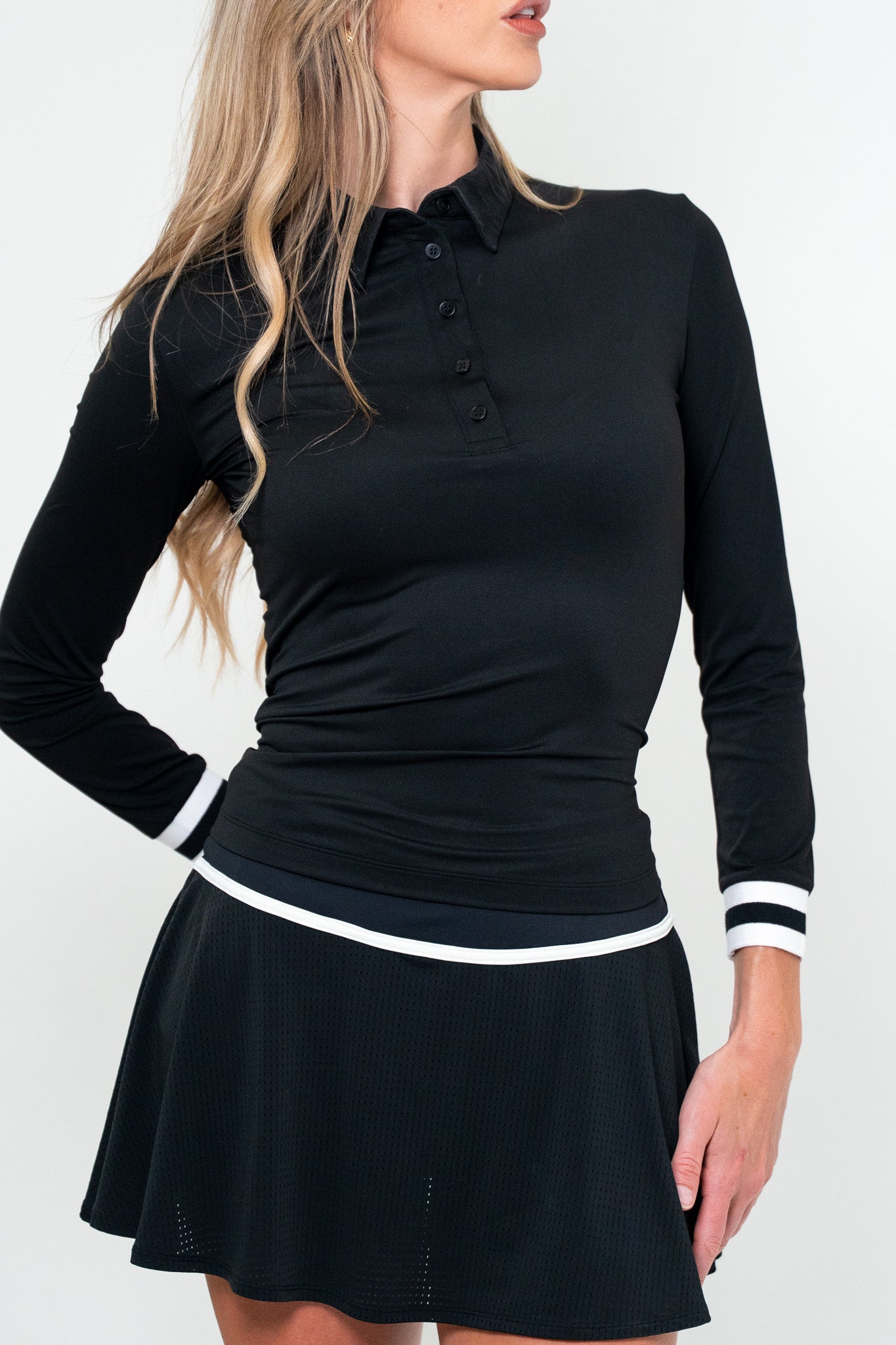 Mesh Swing Skirt- Black