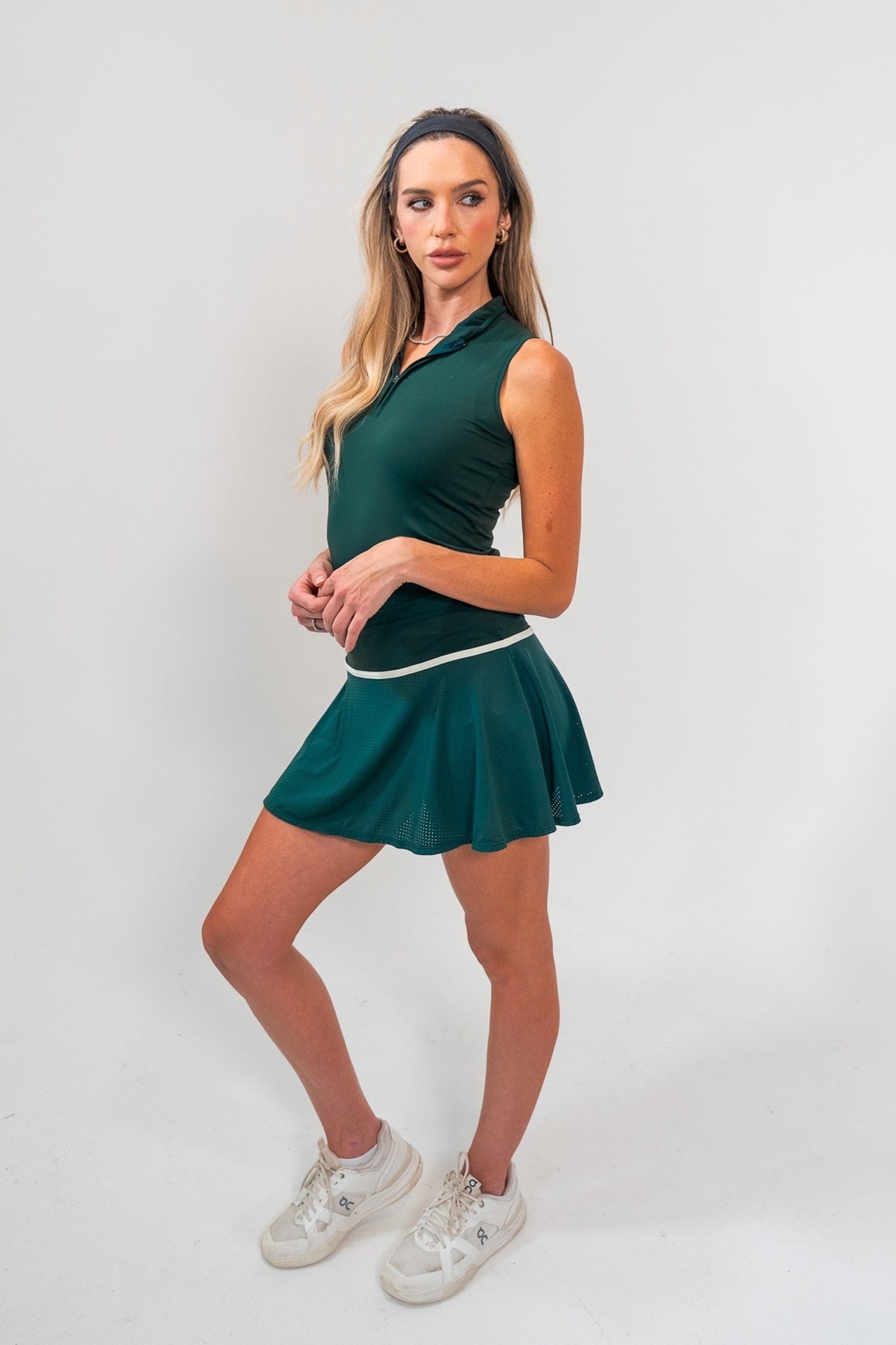Mesh Swing Skirt- Dark Green