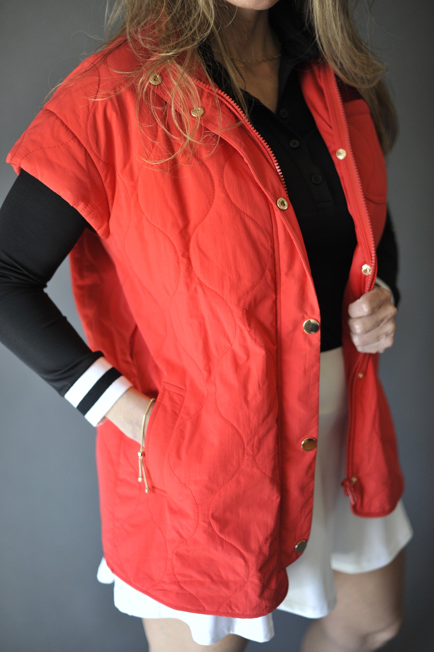 Cap Sleeve Quilted Vest