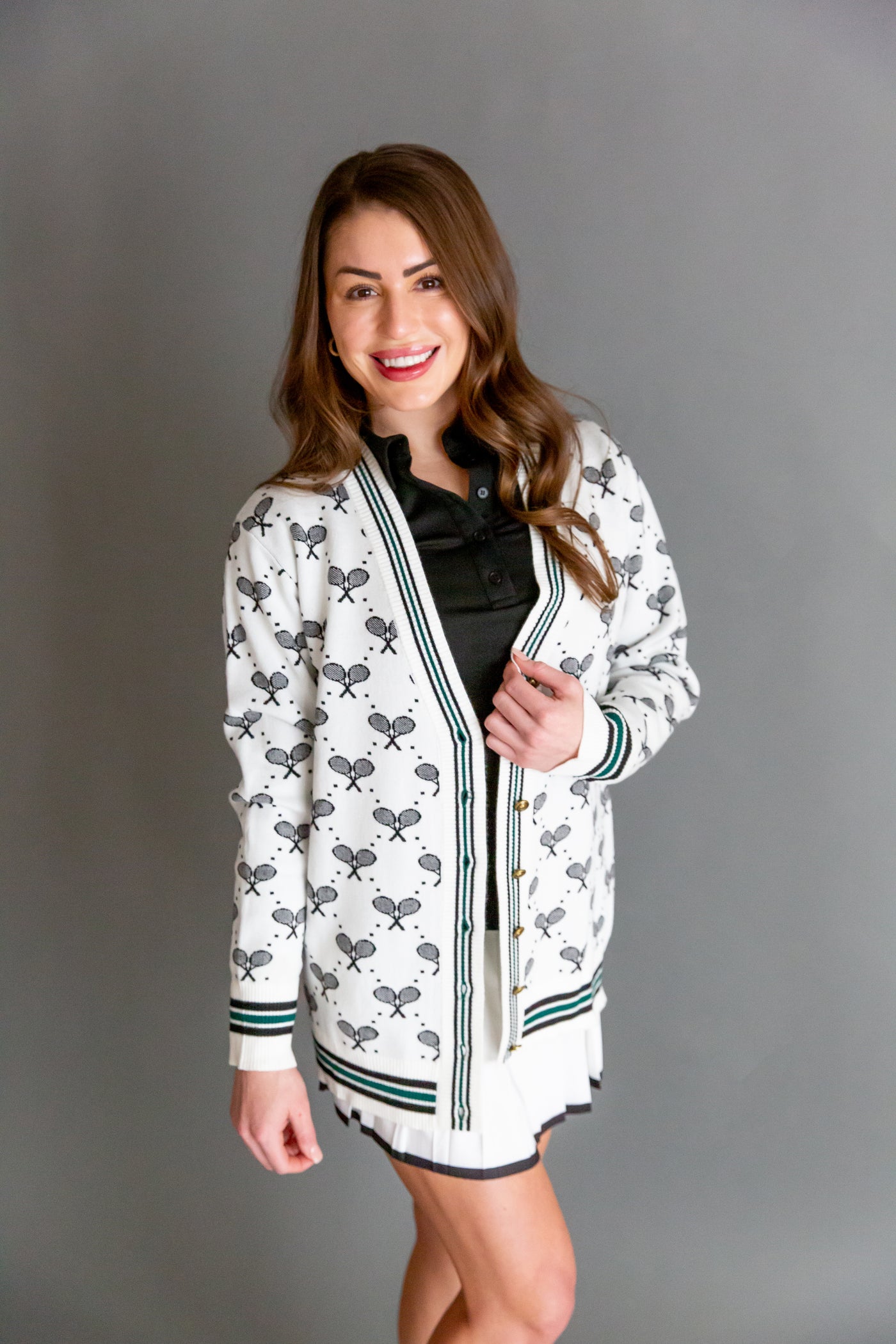 Tennis Racket Cardigan