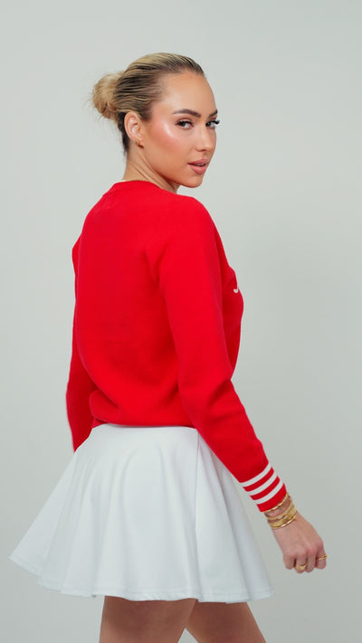 Tee Time Sweater- Red
