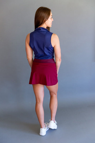 The Club Skirt- Burgundy